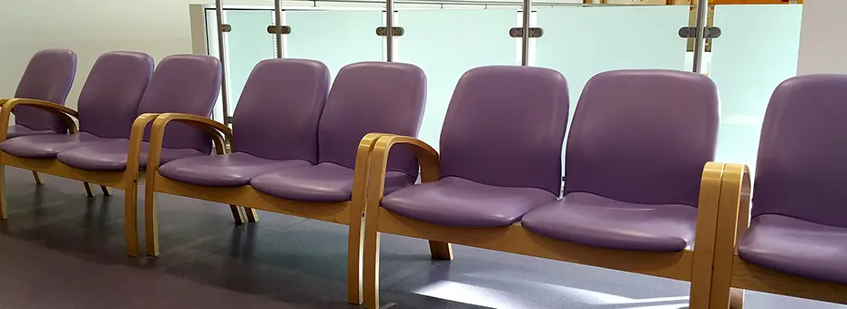 Empty chairs waiting room