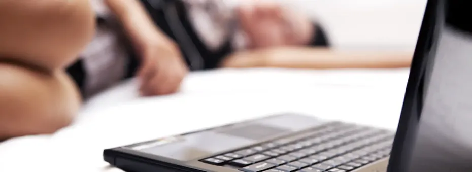 man using laptop