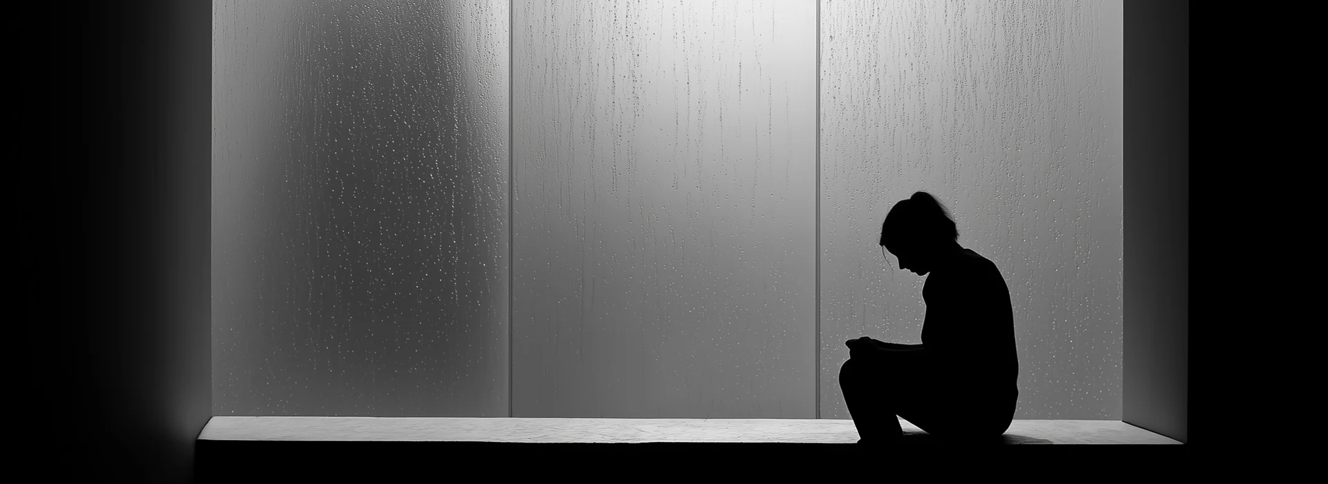 contemplation monochrome silhouette luminous space