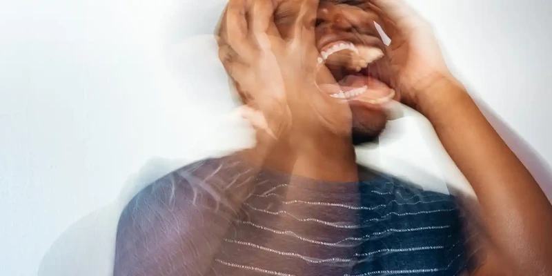 man anguish pain mental health concept showing black