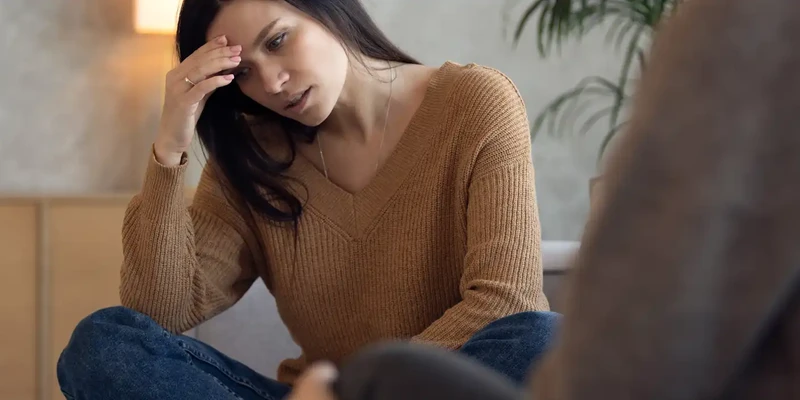 psychologist session middle aged woman therapy with woman