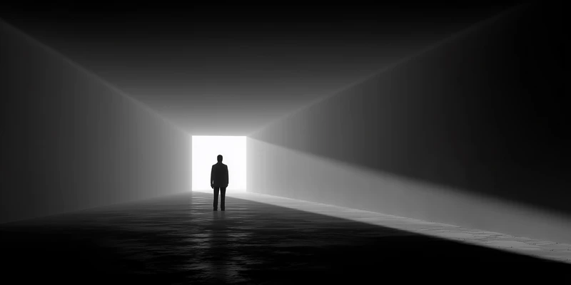 silhouette bright light symbolic representation choice
