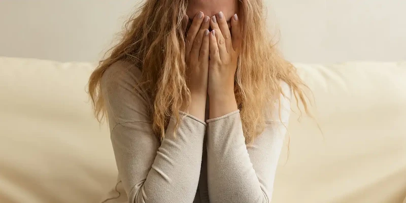 stressful depressed emotional person with anxiety