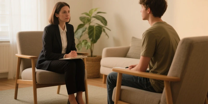 therapist session with patient counseling mental health support