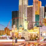 vegas strip sunset